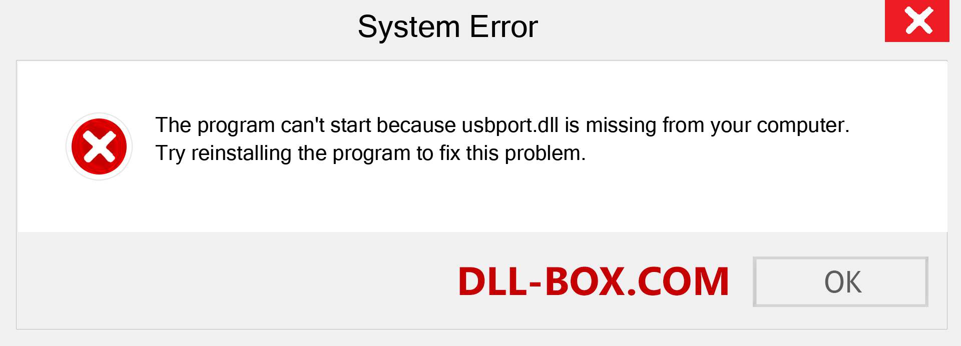  usbport.dll file is missing?. Download for Windows 7, 8, 10 - Fix  usbport dll Missing Error on Windows, photos, images
